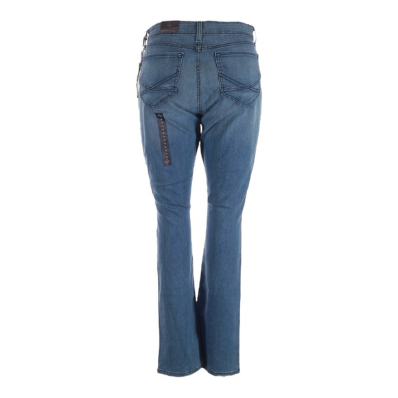 NYDJ Straight Leg Jeans Size 16 Blue High Rise Stretch Denim NWT Made in USA - Picture 2 of 9